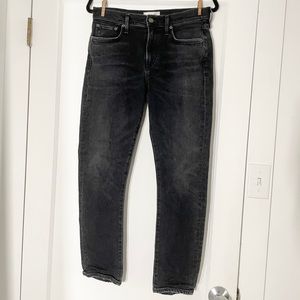 AGOLDE Black Washed Denim Slim Straight Jeans Women’s Size 27